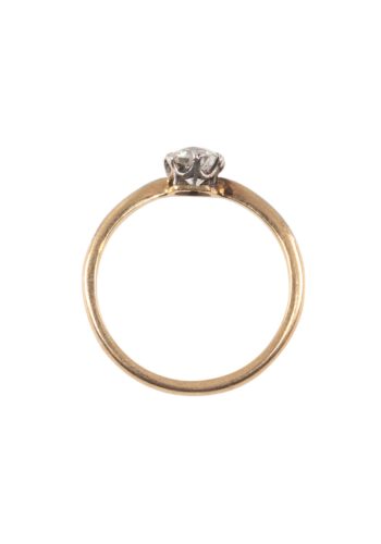 Ca. 1950 – - Vintage engagement ring with diamond solitaire - Image 5