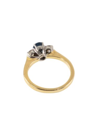 Dated 1994 – Vintage trilogy ring with sapphire and diamonds - Image 4