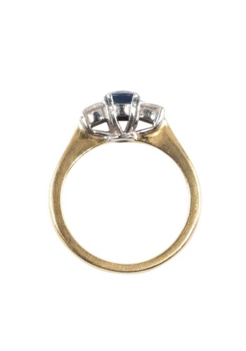 Dated 1994 – Vintage trilogy ring with sapphire and diamonds - Image 5