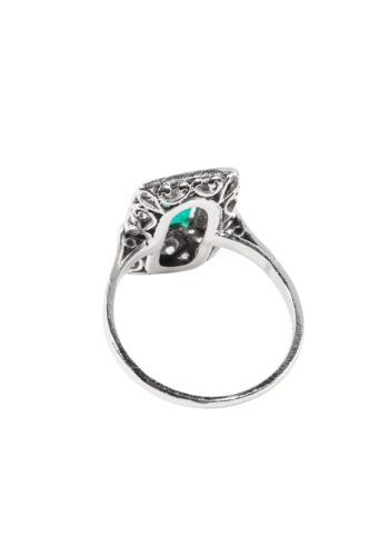 Ca. 1920 – Art déco ring with emerald - Image 4