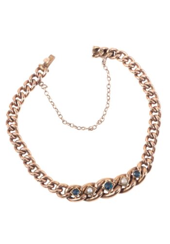 Ca. 1900 - Art Nouveau curb bracelet - Image 4