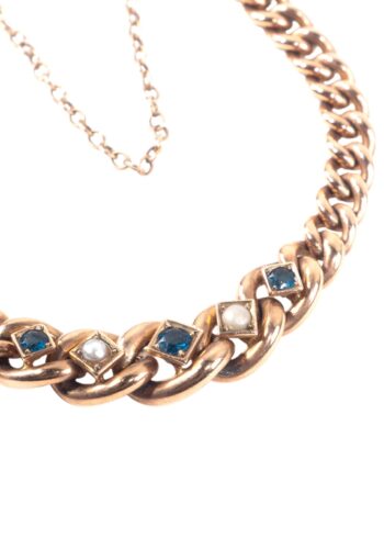 Ca. 1900 - Art Nouveau curb bracelet - Image 3