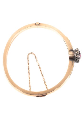 Ca. 1900 - German bangle with diamonds - Image 3