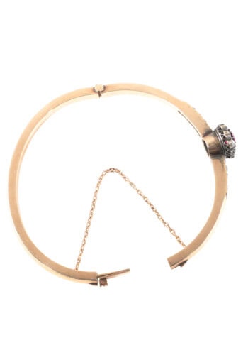 Ca. 1900 - German bangle with diamonds - Image 4