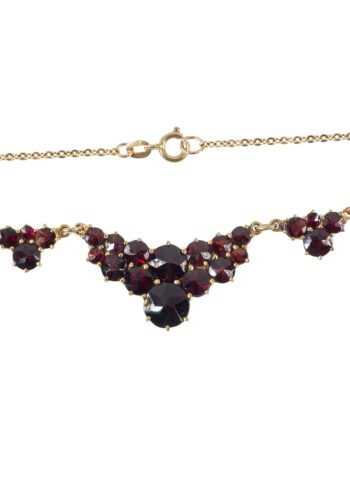 Ca. 1960 – Garnet necklace gold-plated - Image 3