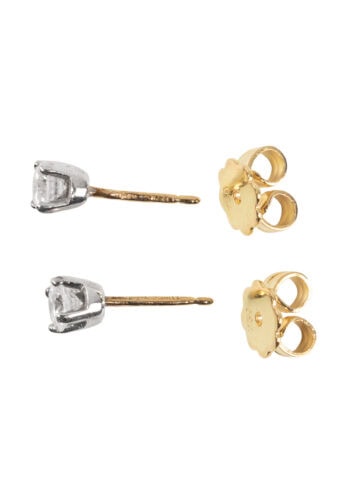 Ca. 1970 - Vintage diamond stud earrings - Image 3