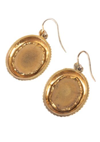 Ca. 1870 - Pietra Dura earrings - Image 3