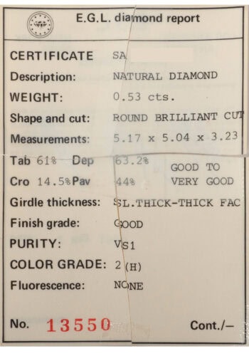 Ca. 1980 – Vintage diamond ear studs - Image 6