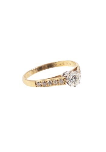 Ca. 1950 – Vintage engagement ring with diamond solitaire - Image 3