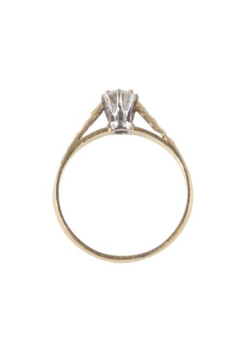 Ca. 1950 – Vintage engagement ring with diamond solitaire - Image 5