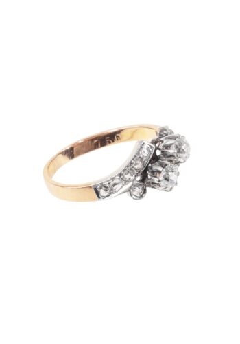 Ca. 1910 – You & me ring with diamonds - Image 3