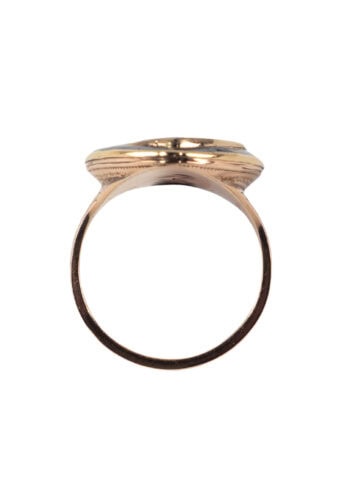 Ca. 1780 - 18 ct. Gold Ring Grisaille painting with Enamel Georgian England - Image 5