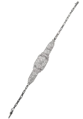 Ca. 1930 - Art Déco bracelet with diamonds - Image 3