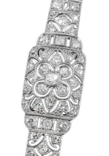 Ca. 1930 - Art Déco bracelet with diamonds - Image 4