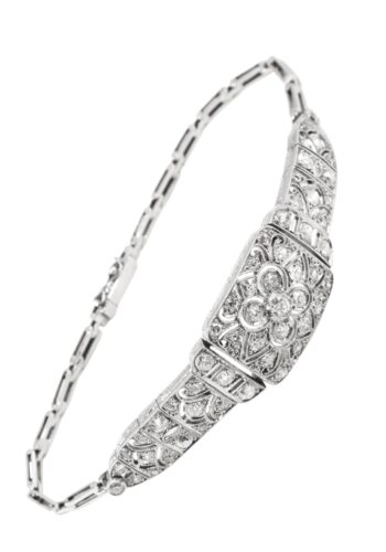 Ca. 1930 - Art Déco bracelet with diamonds - Image 5