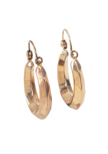 Ca. 1970 – Vintage gold creole earrings - Image 3