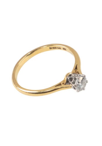 Dated 1972 – Vintage engagement ring with diamond solitaire - Image 3