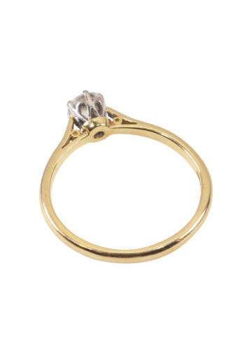 Dated 1972 – Vintage engagement ring with diamond solitaire - Image 4