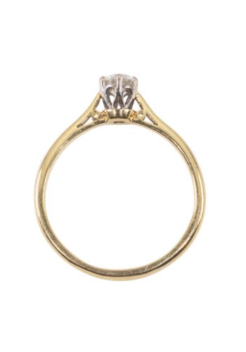 Dated 1972 – Vintage engagement ring with diamond solitaire - Image 5