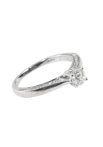 Ca. 1990 – Vintage engagement ring with diamond solitaire - Image 3