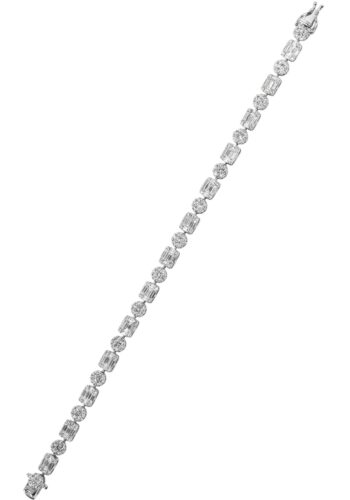 5,98 ct. Tennis bracelet in white gold - Image 3