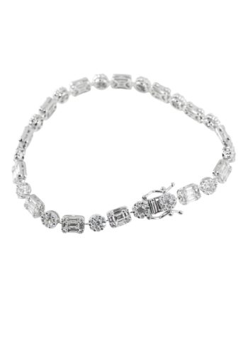 5,98 ct. Tennis bracelet in white gold - Image 5