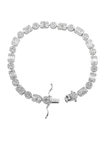 5,98 ct. Tennis bracelet in white gold - Image 6