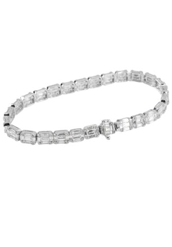 12,12 ct. Tennis bracelet in white gold - Image 3