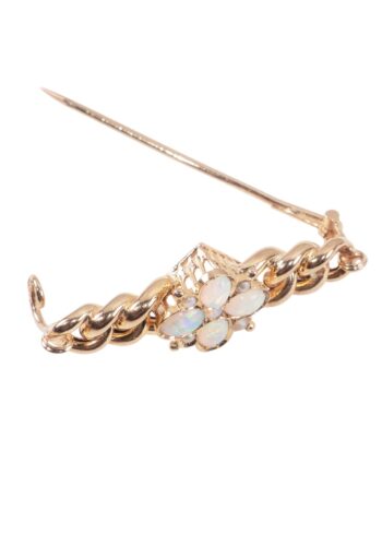 Ca. 1900 - Art Nouveau brooch with opals - Image 3