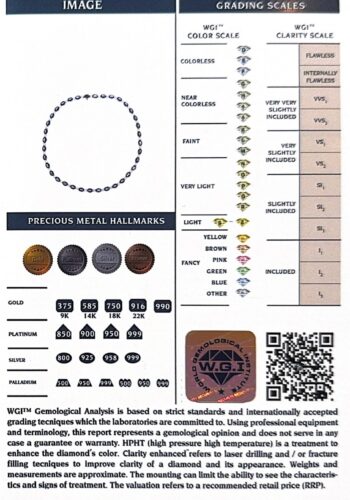 Ca. 1980 - White gold necklace with Iolit and Diamonds - Image 8