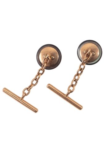 Um 1920 – Mother-of-pearl cufflinks with diamonds - Image 3