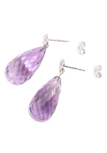 Ca. 1980 – Vintage amethyst earrings - Image 3
