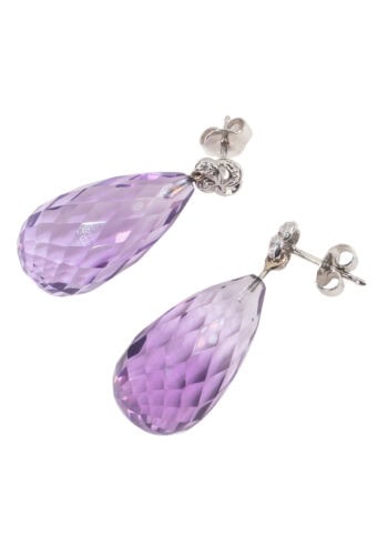 Ca. 1980 – Vintage amethyst earrings - Image 4