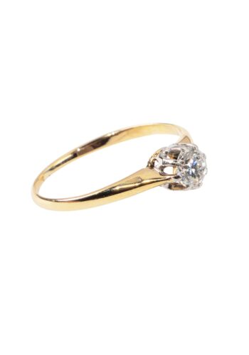 Ca. 1950 – Vintage engagement ring with diamond solitaire - Image 3
