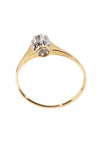 Ca. 1950 – Vintage engagement ring with diamond solitaire - Image 4