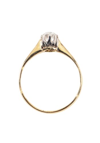 Ca. 1950 – Vintage engagement ring with diamond solitaire - Image 5