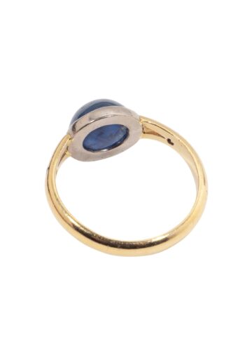 Ca. 1980 – ring with sapphire and diamonds - Image 4
