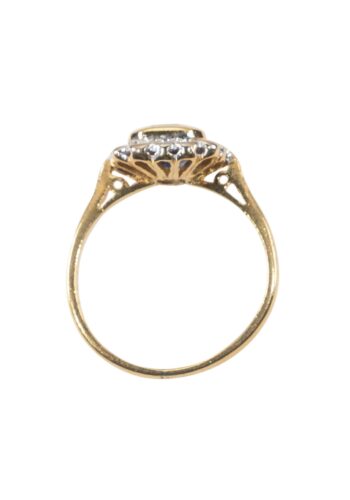 Dated 1988 - Vintage ring with diamonds and sapphire - Image 5