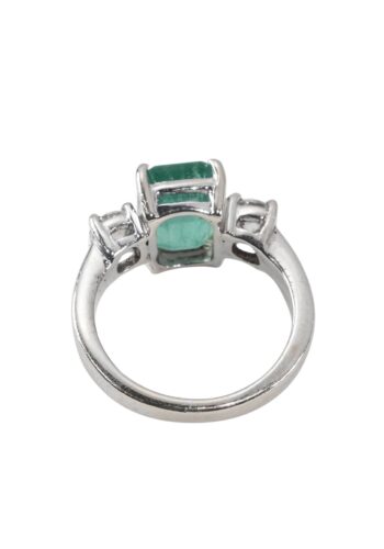 Ca. 1980 – Vintage emerald ring with diamonds - Image 4