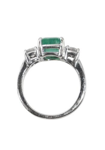 Ca. 1980 – Vintage emerald ring with diamonds - Image 5