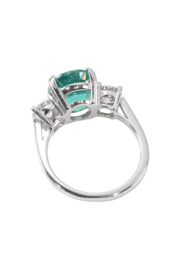 Ca. 1970 – Vintage ring with emerald and diamonds - Image 4