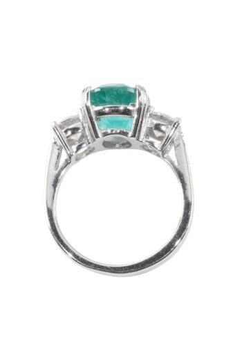 Ca. 1970 – Vintage ring with emerald and diamonds - Image 5