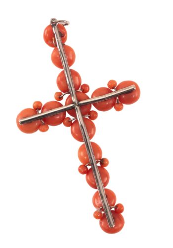 Ca. 1870 – Coral Cross - Image 3