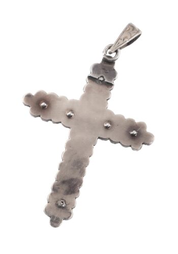 Ca. 1870 – Cross with turquoises - Image 3