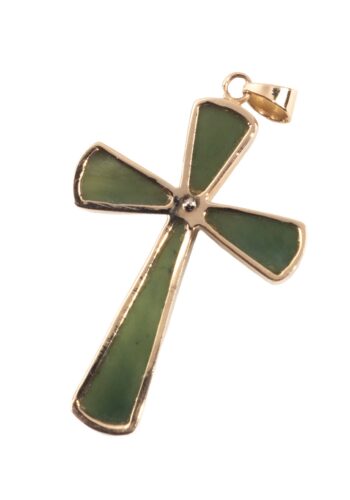 Ca. 1980 – Jadeite cross pendant - Image 3