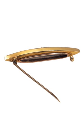 Ca. 1880 - Historicism brooch in gold and onyx - Image 3