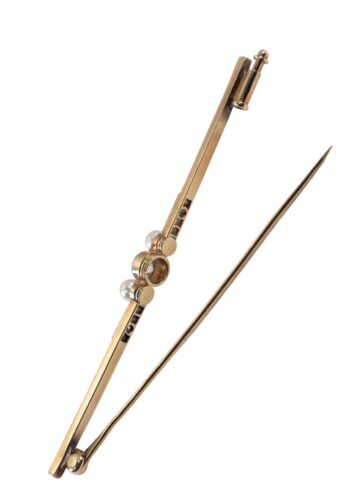 Ca. 1900 – bar brooch in gold - Image 4