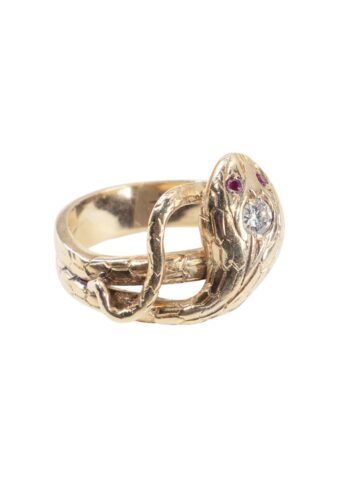Ca. 1900 – Art Nouveau snake ring - Image 3