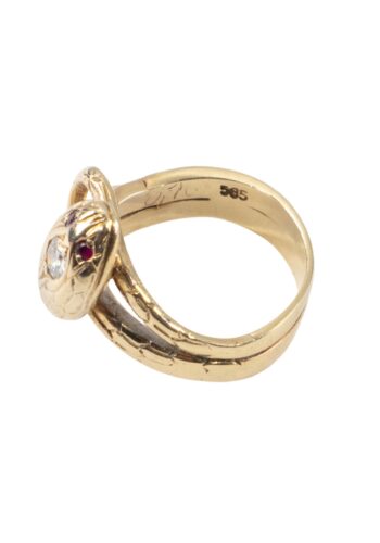 Ca. 1900 – Art Nouveau snake ring - Image 4