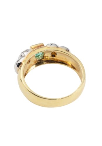 Ca. 1970 – Vintage gold ring with emerald - Image 4